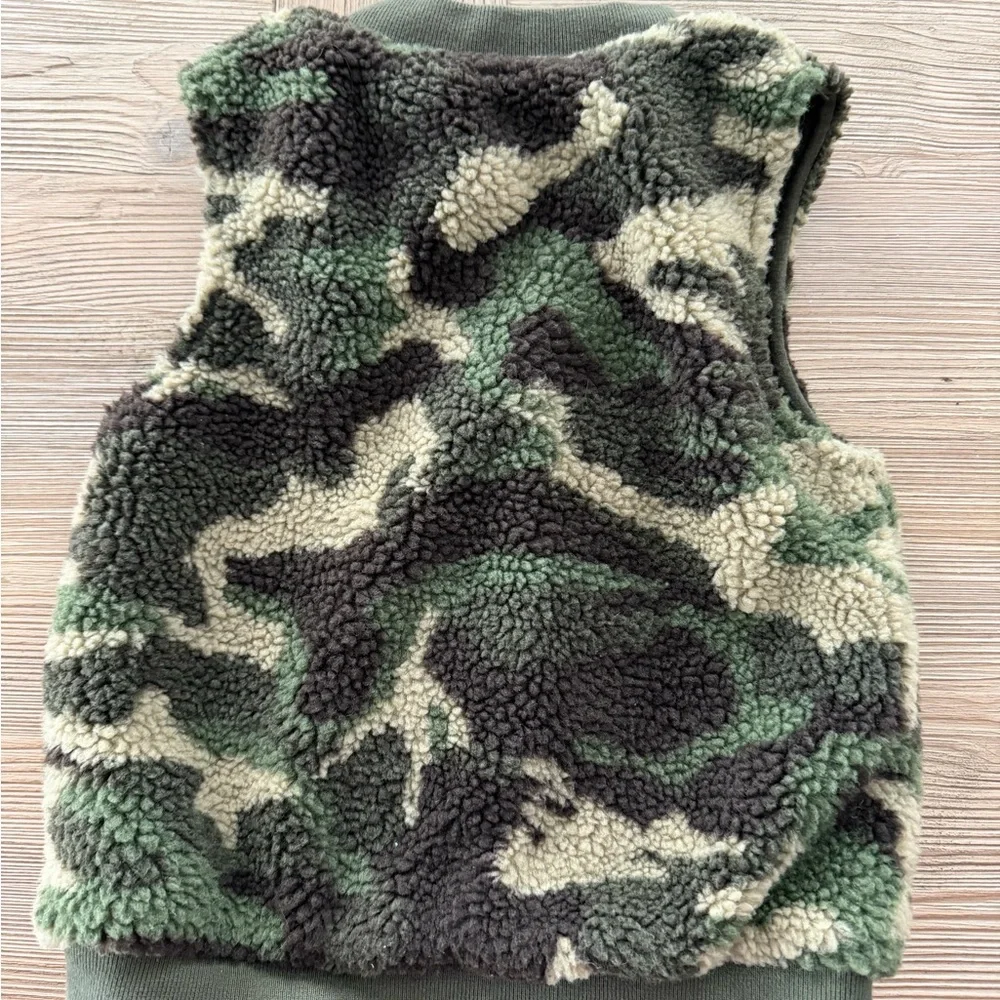 Toddler Mud Pie Green Camo Vest M (2T-3T)